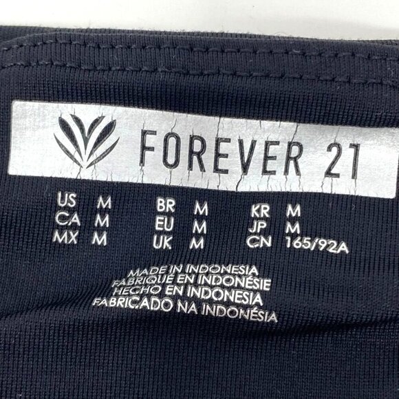 Forever 21 Sports Bra T-Back Ladder Back Padded Cups Size Medium Black - Picture 6 of 10